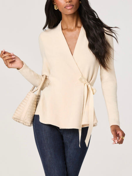 Dayna Wrap Top in Vanilla