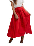 Emilia Full Skirt in High Risk Red