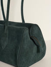 Sierra Suede Shoulder Bag in Emerald