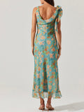 Isabelle Dress in Blue Orange Floral