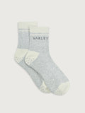 Grayson Half Crew Grip Sock in Light Grey Marl