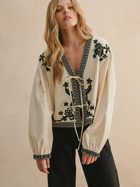 Must Be Monday Top in Ecru