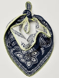 Carmen Knitted Triangle in Denim Jeans
