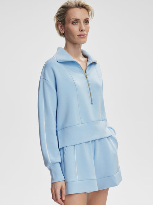 Davenport Half Zip in Airy Blue