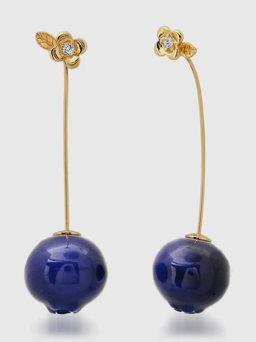 Blueberry Threader Earrings
