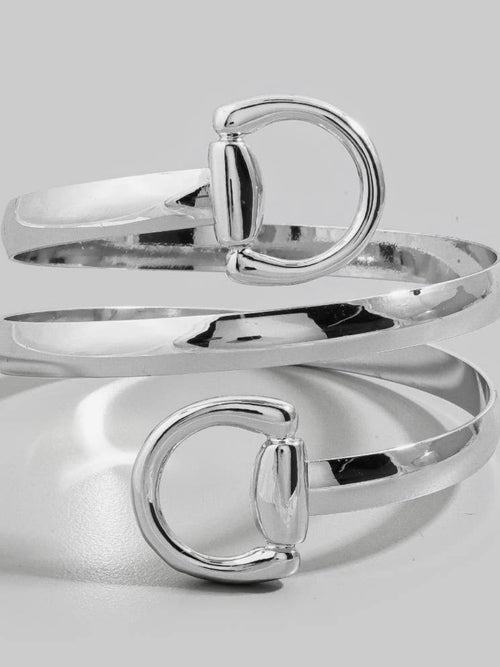 Equestrian Chic Bangle in Silver
