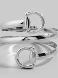 Equestrian Chic Bangle in Silver