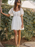 Quinlee Mini Dress in Ivory