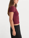 The Baby Tee in Berry Noir