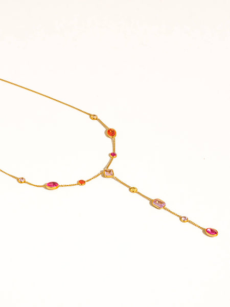 Briennon Beaded Y Necklace in Multi
