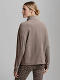 Maida Half Zip Midlayer in Carob Marl