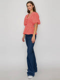 In A Cinch Eyelet Top in Coral