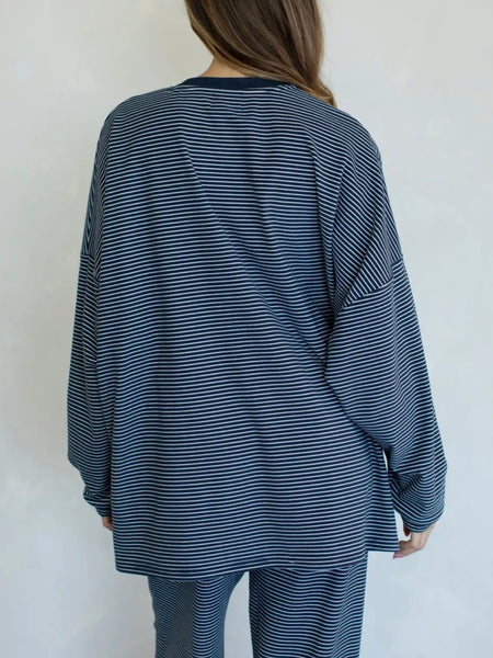 Levi Top in Navy Stripe