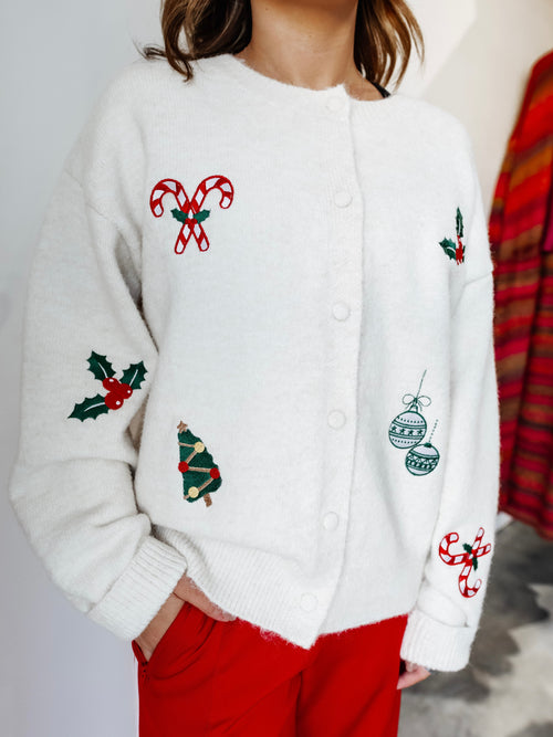 Holiday Cheer Sweater in Cream