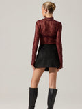 Kyra Top in Wine