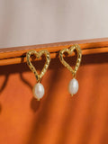 Laura Heart Pearl Earrings