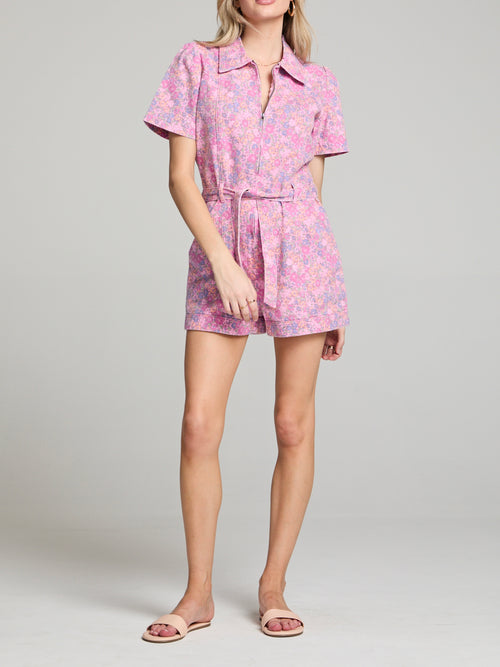 Adriana Romper in Azalea
