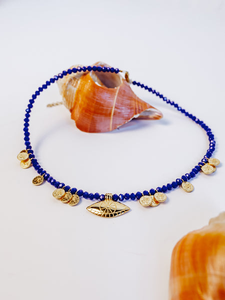 Summer Charm Necklace in Blue