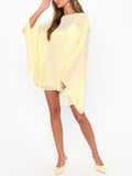 Olsen Mini Dress in Pale Yellow Chiffon