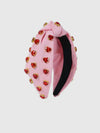 Love On The Brain Headband in Pink & Red