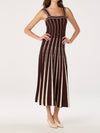 Marlen Dress in Brown Cream