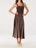Marlen Dress in Brown Cream
