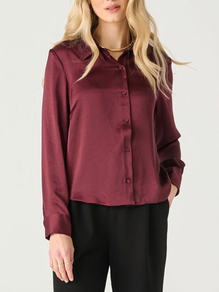 I Wonder Why Blouse in Deep Burgundy