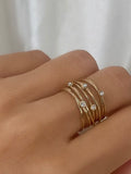 Vintage Multi Band Ring in CZ