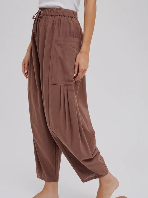 Have A Seat Harem Pants in Mocha