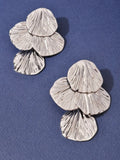 Abstract Shell Earrings in Silver