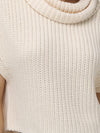 Cate Sleeveless Turtleneck Sweater in Cream