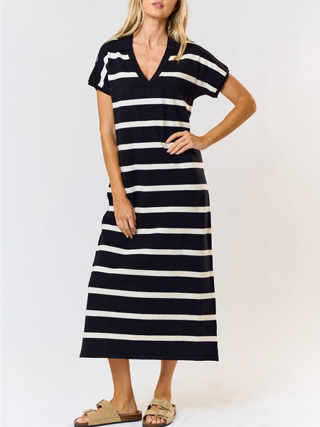 Stripes Never Hurt Anybody Maxi in Black