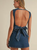 Back To Business Denim Skirt in Dark Blue