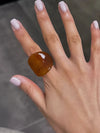 Doris Retro Vintage Chunky Ring in Brown