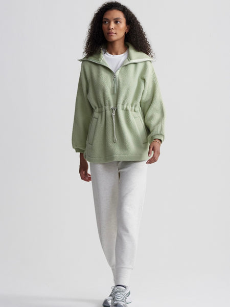 Parnel Half Zip Fleece in Snow Sage