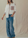 Pocket Full of Posies Top in White