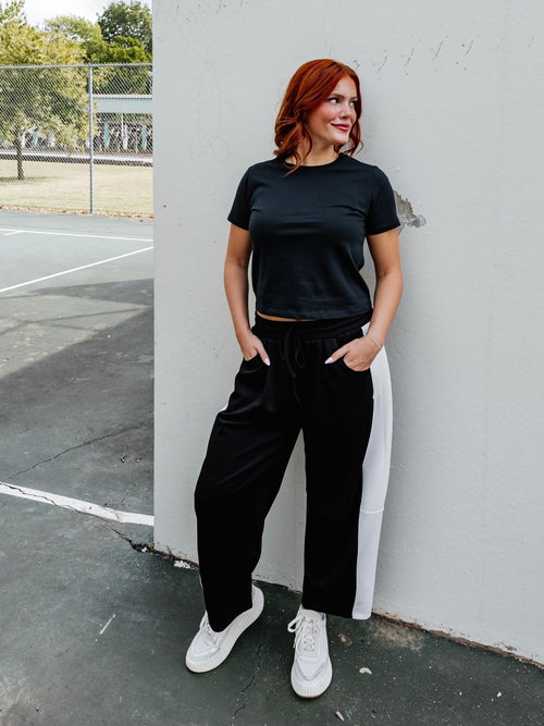 Flag On The Play Pants in Black & White