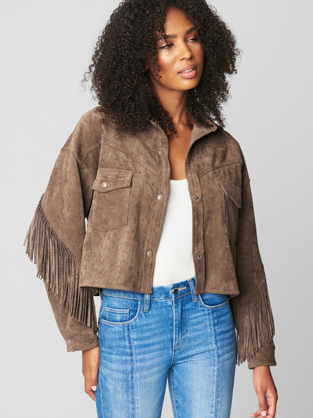 Cozy Up Jacket in Denim Faux Fur