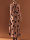 Parisian Polka Dot Maxi in Brown