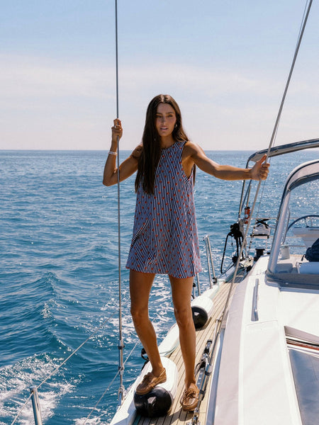 Caprina Mini Dress in Star Spangled Seas