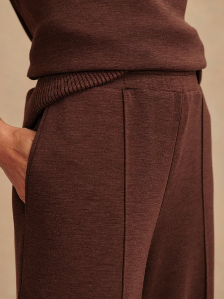 The Wide Leg Pant 28 in Coffee Bean Marl