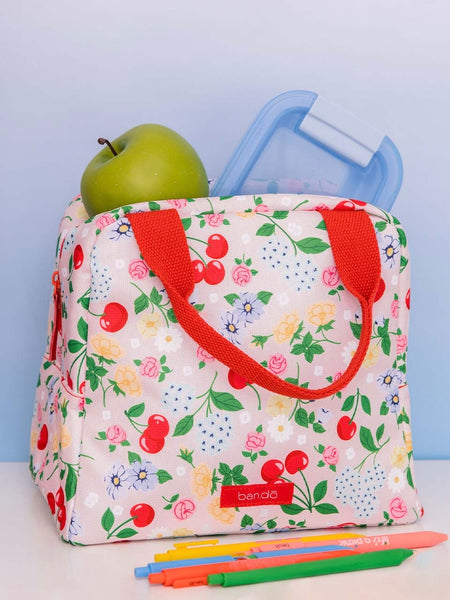 Lunch Tote in Flowers & Fruit