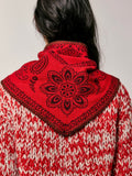 Carmen Knitted Triangle in Wine