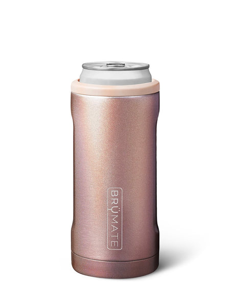 Hopsulator Slim 12oz Can in Glitter Rose Gold