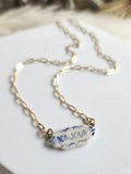 Bonjour Porcelain Pendant Necklace