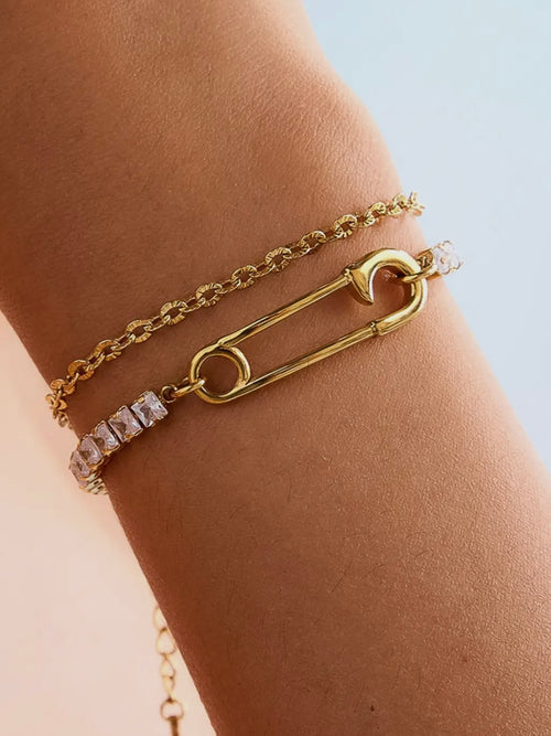 Acier Glam Clip Bracelet