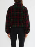 Leona Sherpa Jacket in Pine Hollow Plaid