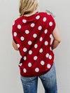 Off The Bench Sweater in Maroon & White