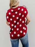 Off The Bench Sweater in Maroon & White