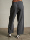 Fallon Fleece Barrel Pants in Charcoal